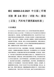 IEC 60068-2-6_2021 中文版（環境試驗 第 2-6 部分：試驗 Fc：振動（正弦） 汽車電子通用基礎標準）