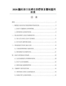 2026脑机接口技术在医疗康复领域应用前景