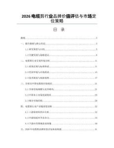 2026電纜剪行業品牌價值評估與市場定位策略