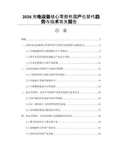 2026充電設(shè)備核心零部件國產(chǎn)化替代趨勢與技術(shù)攻關(guān)報告