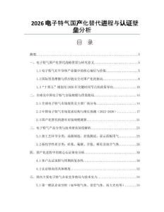 2026電子特氣國產化替代進程與認證壁壘分析