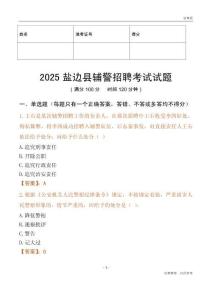 2025鹽邊輔警試題