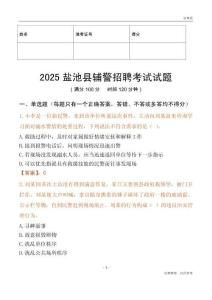 2025鹽池輔警試題