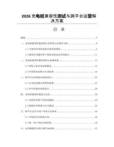 2026充電樁兼容性測試與跨平臺運營解決方案