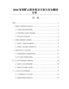 2026智慧礦山整體解決方案與安全標準分析