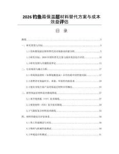 2026釣魚箱保溫層材料替代方案與成本效益評估