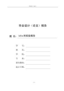 idle的实验报告