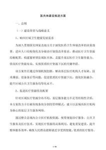 醫共體建設推進方案