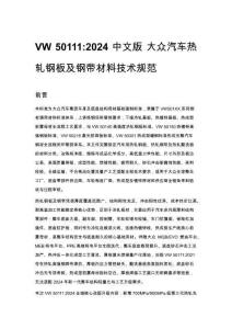 VW 50111_2024 中文版 大众汽车热轧钢板及钢带材料技术规范