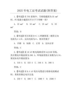 2025年电工证考试试题(附答案)