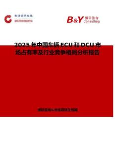 2025年中國(guó)車輛ECU和DCU市場(chǎng)占有率及行業(yè)競(jìng)爭(zhēng)格局分析報(bào)告