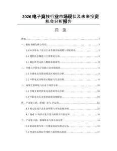 2026電子競技行業市場現狀及未來投資機會分析報告