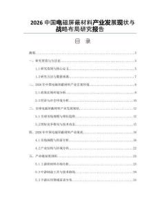2026中國(guó)電磁屏蔽材料產(chǎn)業(yè)發(fā)展現(xiàn)狀與戰(zhàn)略布局研究報(bào)告