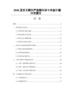 2026衛(wèi)星互聯(lián)網(wǎng)產(chǎn)業(yè)鏈構(gòu)建與商業(yè)價值挖掘報告