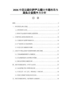 2026中國運動防護產(chǎn)品細(xì)分市場格局與龍頭企業(yè)競爭力分析