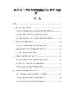 2026第三方醫(yī)學(xué)檢驗實驗室區(qū)域布局邏輯