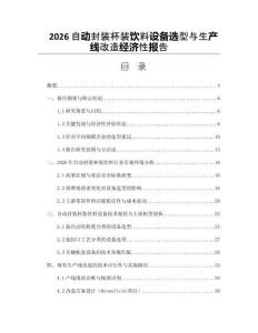 2026自動封裝杯裝飲料設(shè)備選型與生產(chǎn)線改造經(jīng)濟性報告
