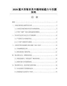 2026實木房車家具市場增長動力與投資策略