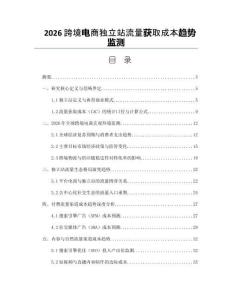 2026跨境電商獨立站流量獲取成本趨勢監測
