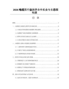 2026電纜剪行業跨界合作機會與生態圈構建
