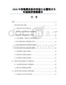 2026中國電競俱樂部商業(yè)化運(yùn)營模式與粉絲經(jīng)濟(jì)變現(xiàn)報(bào)告