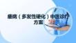 痿病（多發(fā)性硬化）中醫(yī)診療方案