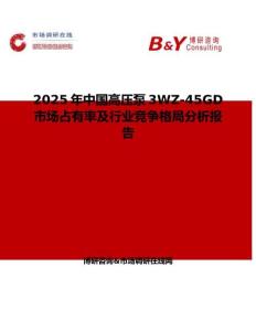 2025年中国高压泵3WZ-45GD市场占有率及行业竞争格局分析报告