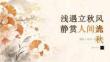 淺遇立秋風(fēng)光 靜賞人間清秋