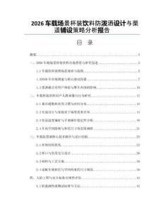 2026車載場景杯裝飲料防潑灑設(shè)計與渠道鋪設(shè)策略分析報告