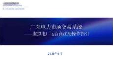 廣東電力市場交易系統-虛擬電廠運營商注冊操作指引