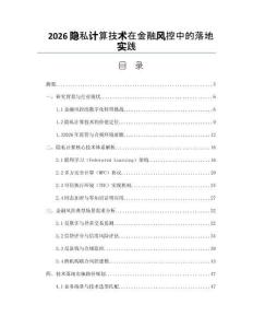 2026隱私計(jì)算技術(shù)在金融風(fēng)控中的落地實(shí)踐