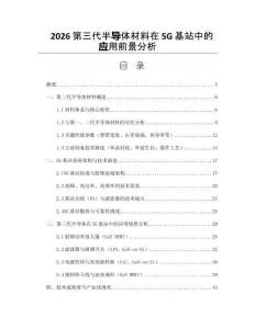 2026第三代半导体材料在5G基站中的应用前景分析