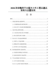 2026跨境電商平臺實木小件工藝品選品策略與運營指南