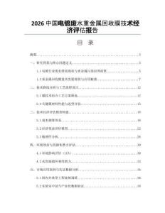 2026中国电镀废水重金属回收膜技术经济评估报告