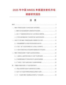 2025年中国MMDS单频道发射机市场调查研究报告