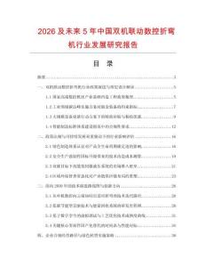 2026及未来5年中国双机联动数控折弯机行业发展研究报告