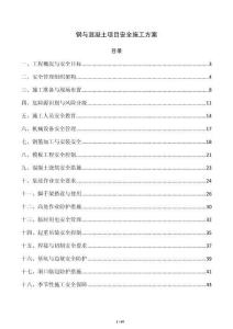 鋼與混凝土項目安全施工方案