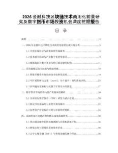 2026金融科技區(qū)塊鏈技術(shù)商用化前景研究及數(shù)字貨幣市場(chǎng)投資機(jī)會(huì)深度挖掘報(bào)告