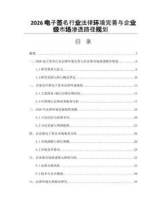 2026电子签名行业法律环境完善与企业级市场渗透路径规划