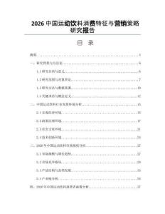 2026中国运动饮料消费特征与营销策略研究报告