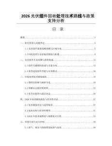 2026光伏组件回收处理技术路线与政策支持分析