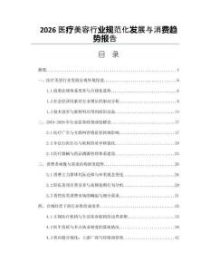 2026医疗美容行业规范化发展与消费趋势报告
