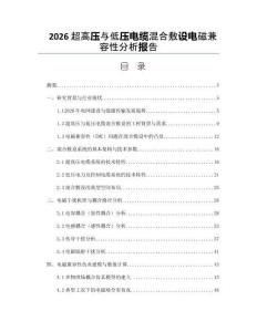 2026超高压与低压电缆混合敷设电磁兼容性分析报告