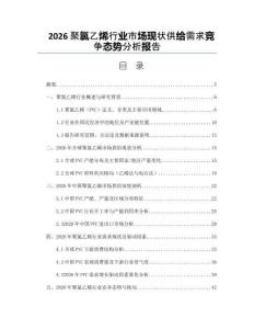 2026聚氯乙烯行业市场现状供给需求竞争态势分析报告