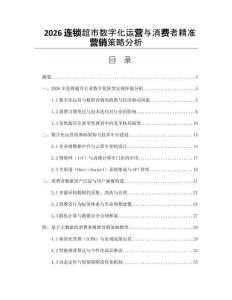 2026连锁超市数字化运营与消费者精准营销策略分析