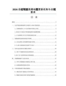 2026自动驾驶高精地图更新机制与合规要求