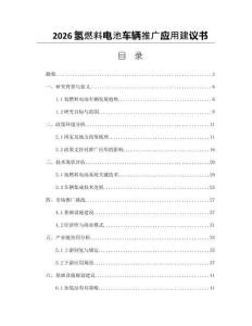 2026氢燃料电池车辆推广应用建议书
