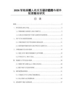 2026智能座舱人机交互设计趋势与硬件配置标准研究