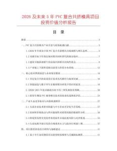 2026及未来5年PVC复合共挤模具项目投资价值分析报告