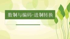 數(shù)制與編碼